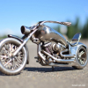 Chopper bike metal sculptures